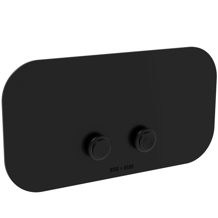 ROUND CORNERS TOILET FLUSH PLATE BLACK - DYKE & DEAN