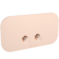ROUND CORNERS TOILET FLUSH PLATE COPPER - DYKE & DEAN