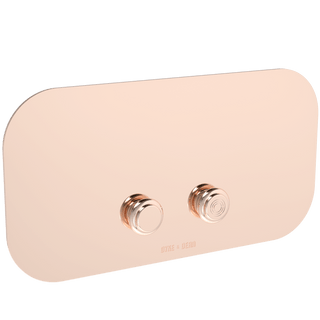 ROUND CORNERS TOILET FLUSH PLATE COPPER - DYKE & DEAN