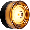 ROUND WATERPROOF BLACK WALL CEILING SCONCE AMBER LIGHT - DYKE & DEAN