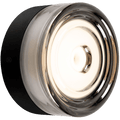 ROUND WATERPROOF BLACK WALL CEILING SCONCE SMOKE LIGHT - DYKE & DEAN