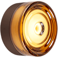 ROUND WATERPROOF BRONZE WALL CEILING SCONCE AMBER LIGHT - DYKE & DEAN