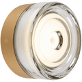 ROUND WATERPROOF GOLD WALL CEILING SCONCE CLEAR LIGHT - DYKE & DEAN