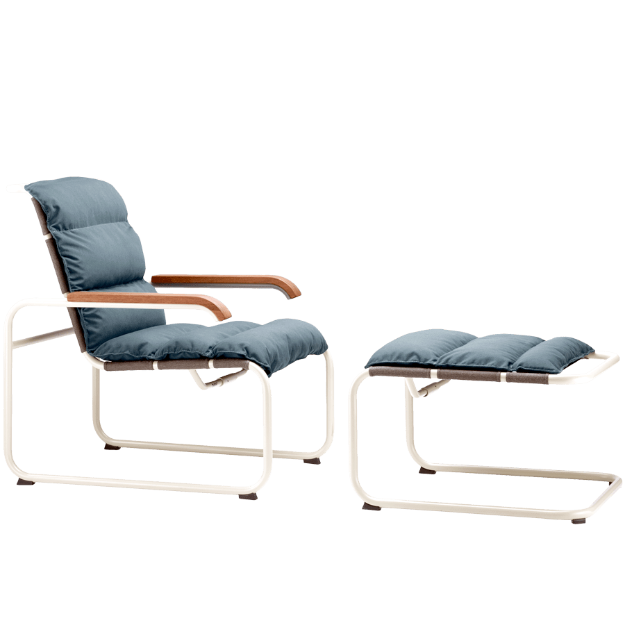 S 35N THONET OUTDOOR ARMCHAIR WITH PADS - DYKE & DEAN