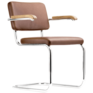 S 64PV THONET LEATHER DINING CHAIR - DYKE & DEAN