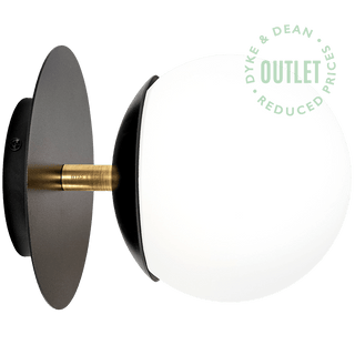 SCONCE DISC WALL LIGHT BRASS OUTLET - DYKE & DEAN