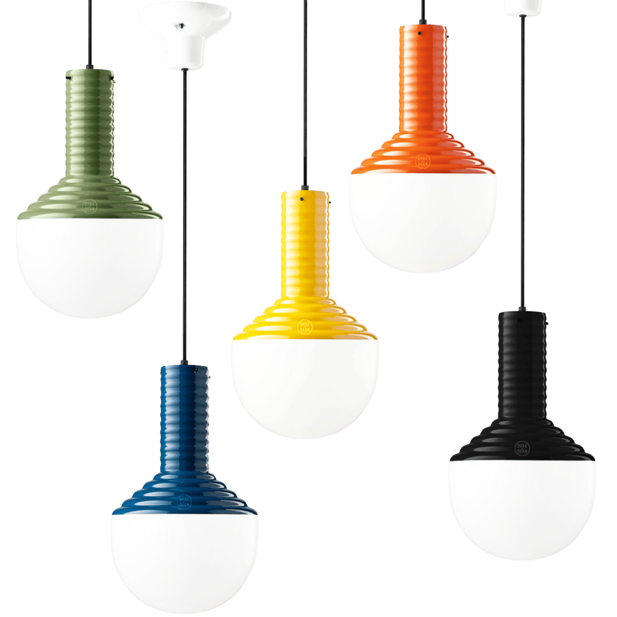 SELARÒN RIBBED CERAMIC PENDANT LAMP - DYKE & DEAN