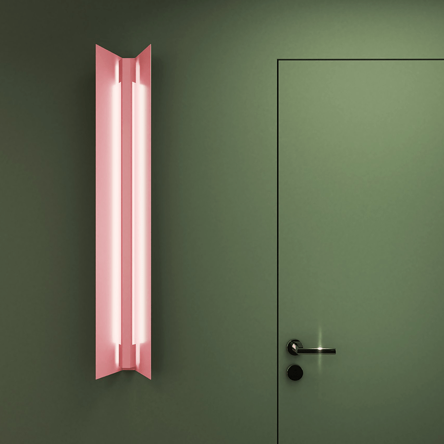 SHADED STRIP WALL LIGHTS PLATED LONG - DYKE & DEAN