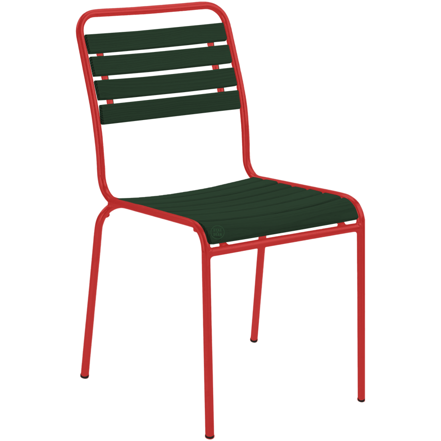 SLATTED GREENWOOD STACKING CHAIR COLOUR