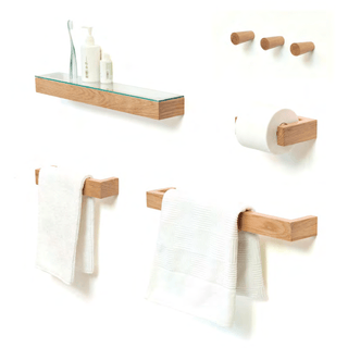 SLIMLINE TOILET ROLL WALL HOLDER BAMBOO - DYKE & DEAN