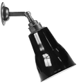 SMALL BLACK ENAMEL SHADE WALL LAMP - DYKE & DEAN