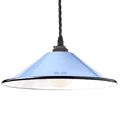 SMALL BLUE ENAMEL CONE SHADE - DYKE & DEAN