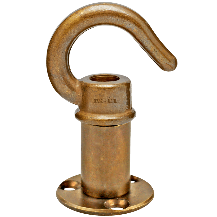 SMALL BRONZE WALL & CEILING HOOK - DYKE & DEAN