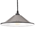 SMALL CHARCOAL ENAMEL CONE SHADE - DYKE & DEAN