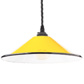 SMALL YELLOW ENAMEL CONE SHADE - DYKE & DEAN