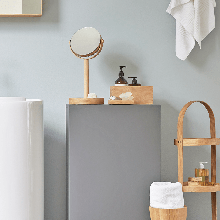 SOAP DISH IN NATURAL OAK - DYKE & DEAN