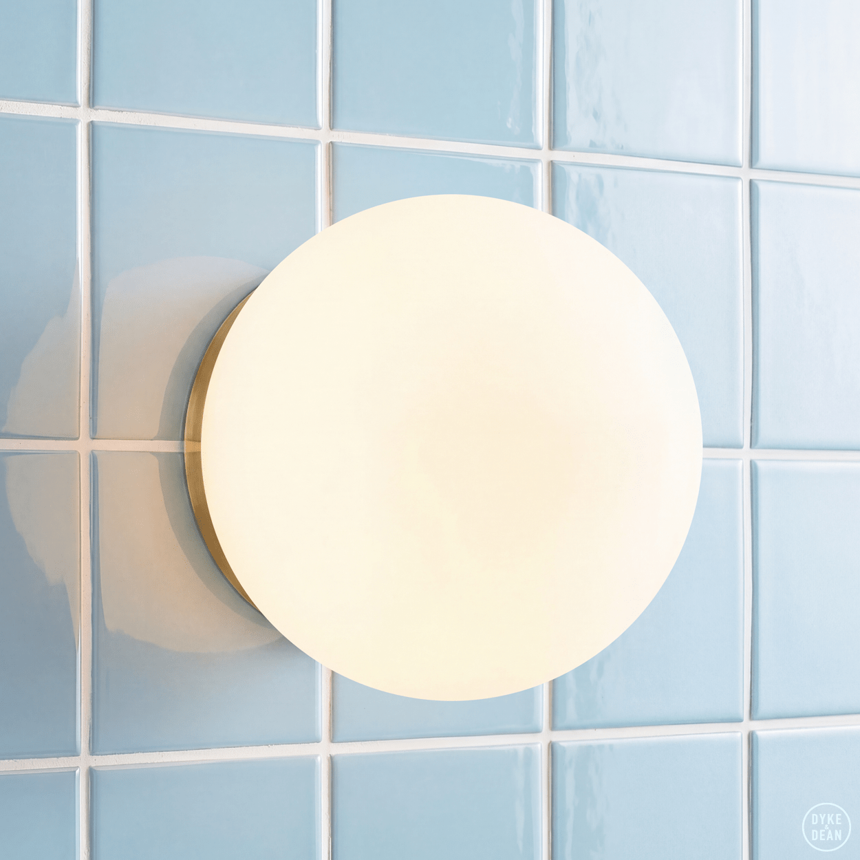 SPHERE LAMP BRASS BASE 300mm - DYKE & DEAN