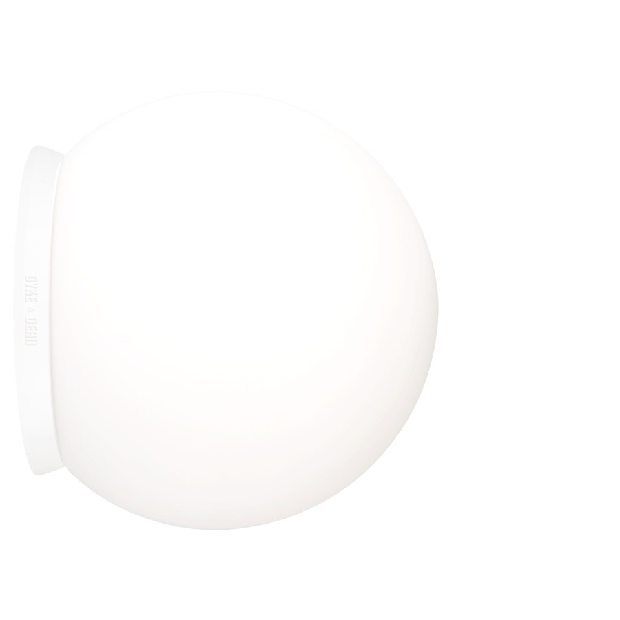 SPHERE LAMP WHITE BASE 200mm - DYKE & DEAN