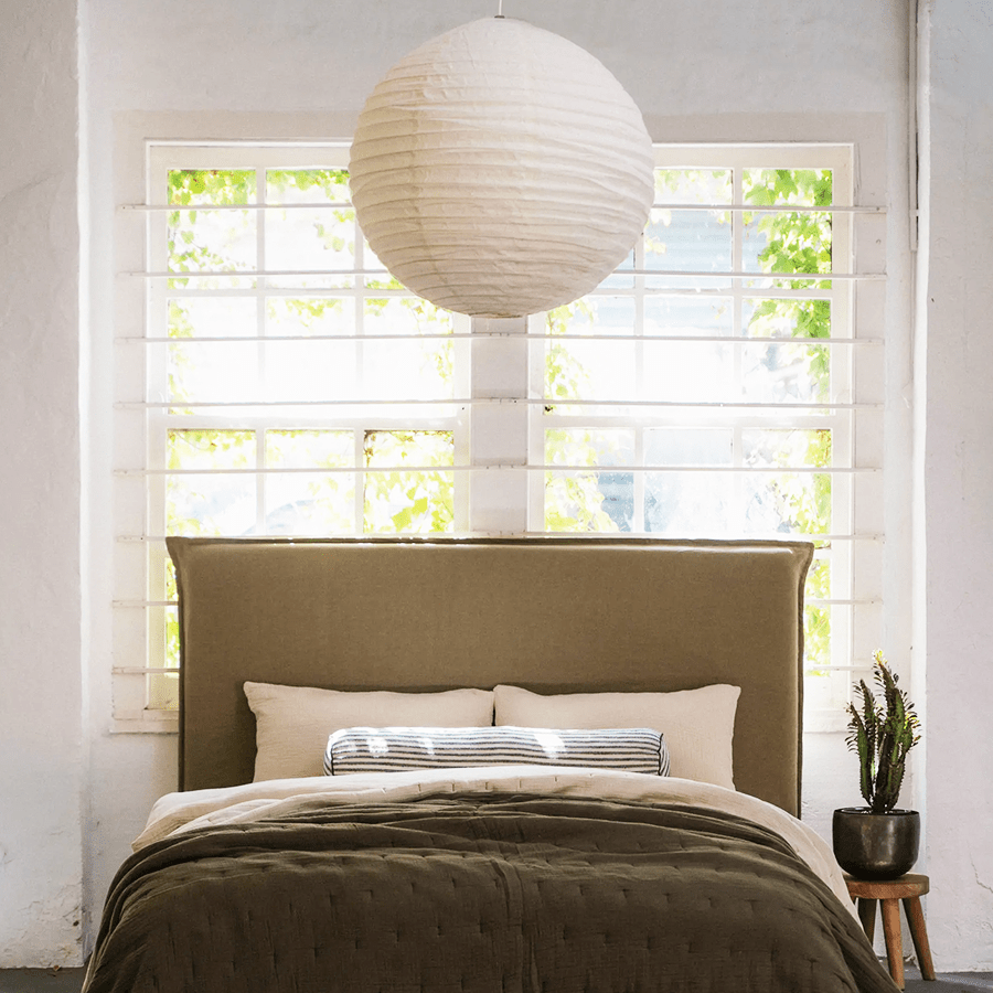 SPHERE LINEN LIGHT SHADE 100CM - DYKE & DEAN