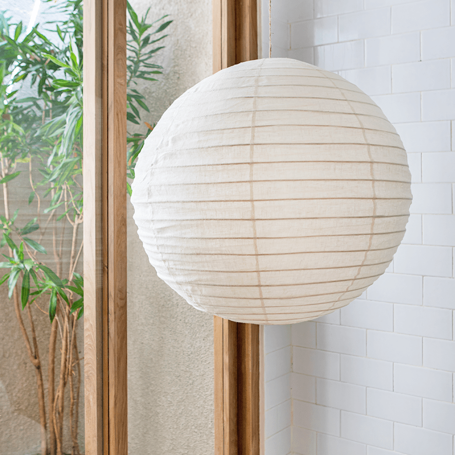 SPHERE LINEN LIGHT SHADE 100CM - DYKE & DEAN