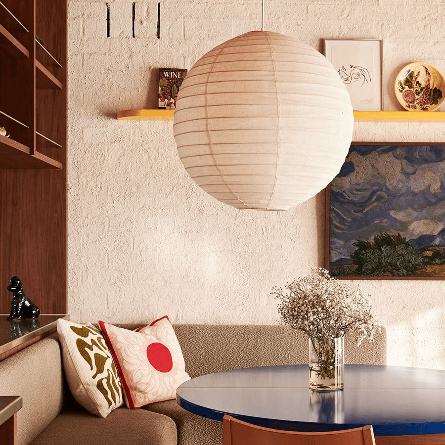 SPHERE LINEN LIGHT SHADE 50CM - DYKE & DEAN