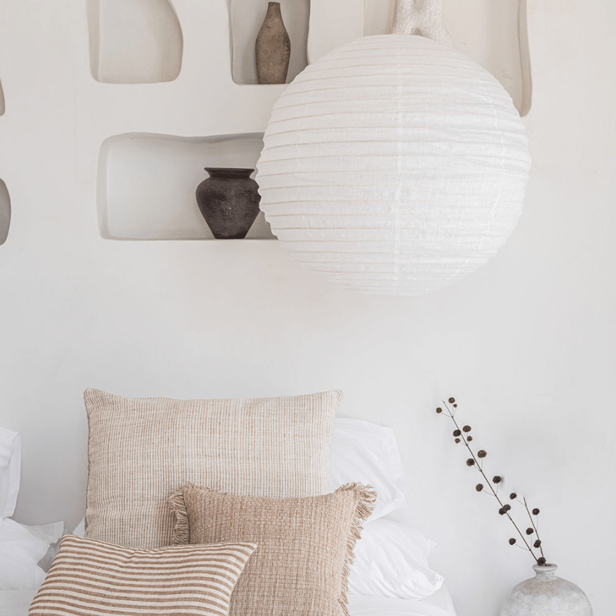 SPHERE LINEN LIGHT SHADE 50CM - DYKE & DEAN