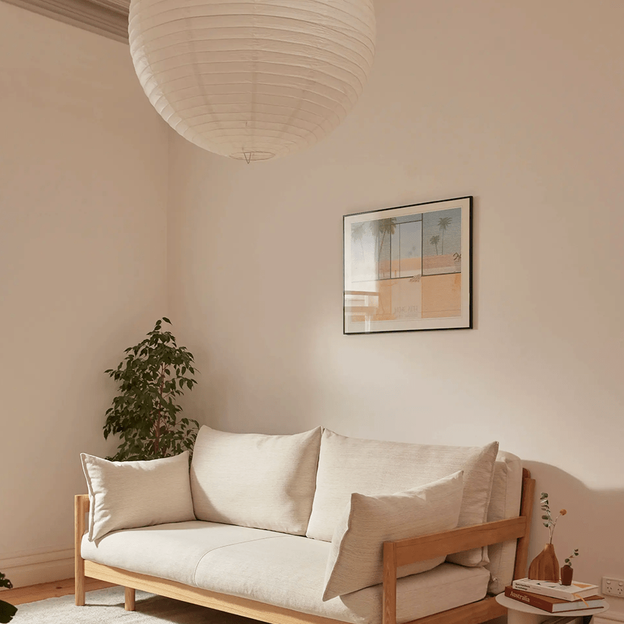 SPHERE LINEN LIGHT SHADE 70CM - DYKE & DEAN