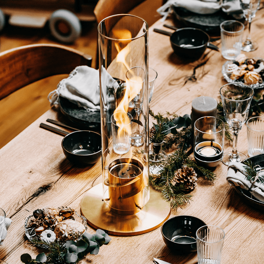 SPIN 90 TABLE FIRE TUBES GOLD SPIN TUBE - DYKE & DEAN