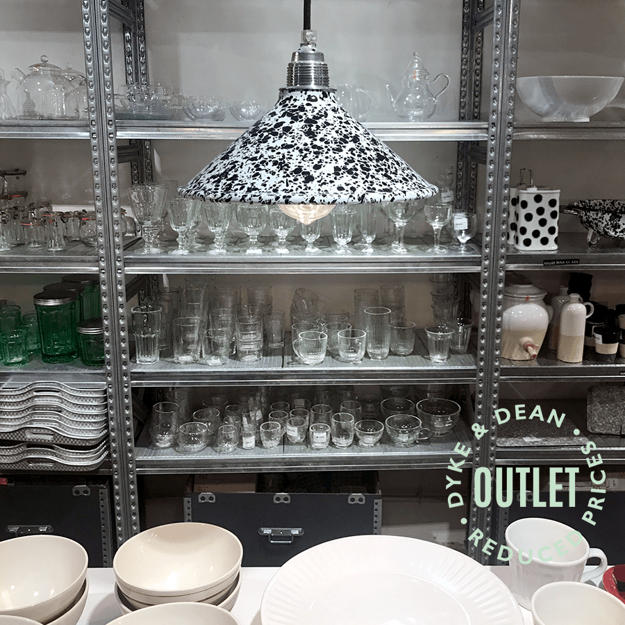 SPLATTERWARE CONE LIGHT SHADE BURGUNDY OUTLET - DYKE & DEAN