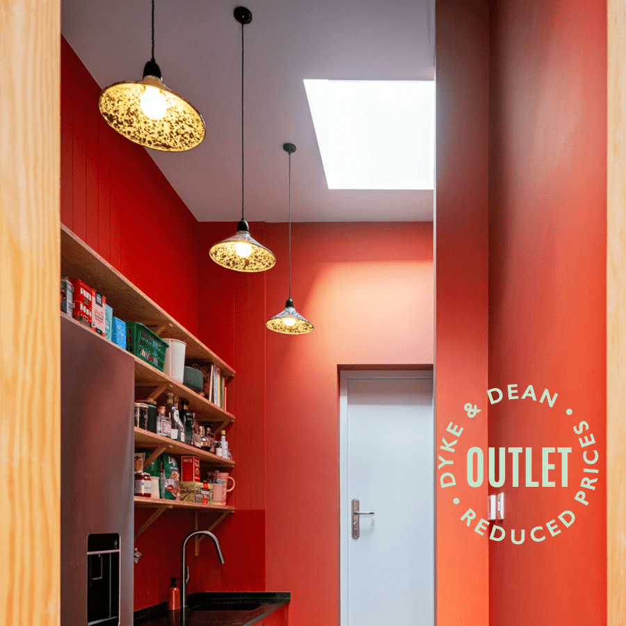 SPLATTERWARE CONE LIGHT SHADE BURGUNDY OUTLET - DYKE & DEAN