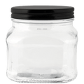 SQUARE GLASS SCREW TOP JAR 450ML - DYKE & DEAN