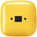 SQUARE PORCELAIN HDMI WALL SOCKET YELLOW - DYKE & DEAN