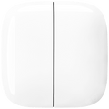 SQUARE PORCELAIN WALL DOUBLE ROCKER LIGHT SWITCH WHITE - DYKE & DEAN