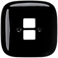 SQUARE PORCELAIN WALL SOCKET BLACK PC/USB - DYKE & DEAN