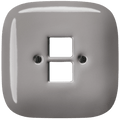SQUARE PORCELAIN WALL SOCKET CAPPUCCINO PC/USB - DYKE & DEAN