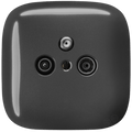 SQUARE PORCELAIN WALL SOCKET TV ANTENNA DARK GREY - DYKE & DEAN
