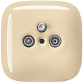 SQUARE PORCELAIN WALL SOCKET TV ANTENNA SAND - DYKE & DEAN