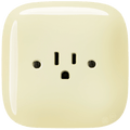 SQUARE PORCELAIN WALL SOCKET USA 15 AMP VANILLA - DYKE & DEAN
