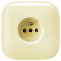 SQUARE PORCELAIN WALL SOCKET VANILLA - DYKE & DEAN