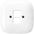 SQUARE PORCELAIN WALL SOCKET WHITE PC/USB - DYKE & DEAN