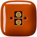 SQUARE PORCELAIN WALL SPEAKER SOCKET BRICK RED - DYKE & DEAN