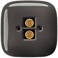 SQUARE PORCELAIN WALL SPEAKER SOCKET BROWN - DYKE & DEAN