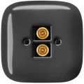 SQUARE PORCELAIN WALL SPEAKER SOCKET DARK GREY - DYKE & DEAN