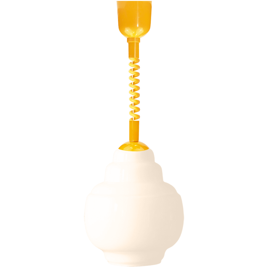 STEPPED OPALINE RETRACTABLE CORD LIGHT - DYKE & DEAN