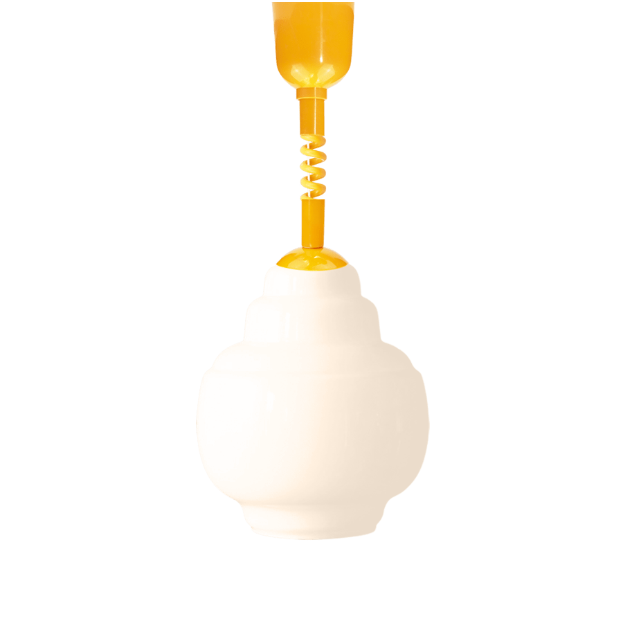 STEPPED OPALINE RETRACTABLE CORD LIGHT - DYKE & DEAN