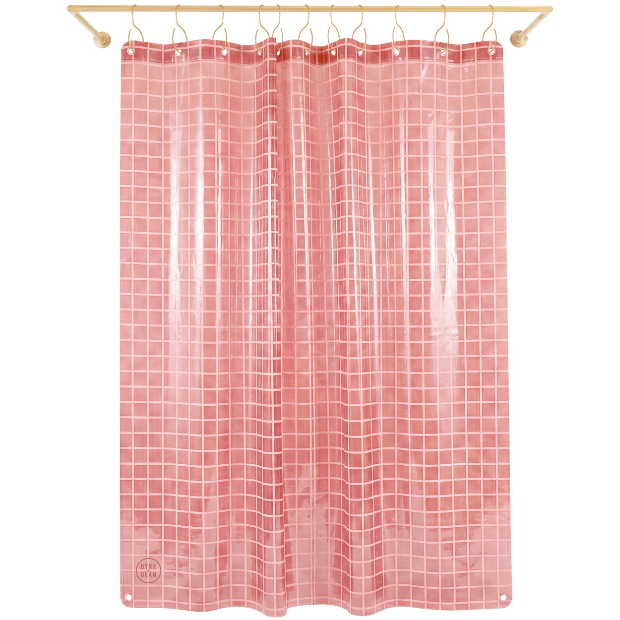 SUN SHOWER GRID CURTAIN ROSE - DYKE & DEAN