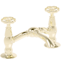 SURFACE MOUNTED TWIN BRIDGE FLOWER TAPS - DYKE & DEAN