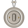 SURFACE PORCELAIN WALL LIGHT SWITCH CAPPUCCINO SLIM BUTTON - DYKE & DEAN