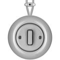SURFACE PORCELAIN WALL LIGHT SWITCH GREY SLIM BUTTON - DYKE & DEAN