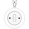 SURFACE PORCELAIN WALL LIGHT SWITCH WHITE TOGGLE - DYKE & DEAN